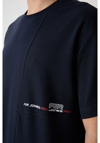 Air Jones Tommy Life Lacivert Pamuklu Kalın Yüzeyi Dokulu Oversize Fit Baskılı Erkek T-shirt - 88370 Lacivert Air Jones Tommy Life Lacivert Pamuklu Kalın Yüzeyi Dokulu Oversize Fit Baskılı Erkek T-shirt - 88370 Lacivert