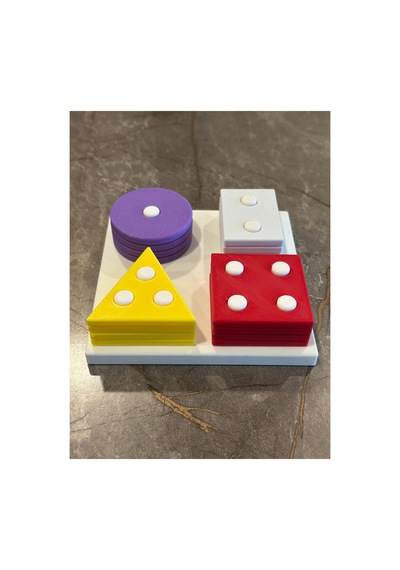 Montessori Geometrik Şekil Eşleştirme Şekil Yerleştirme Oyunu