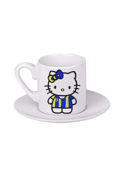 Fenerbahçe Hello Kitty Türk Kahvesi Fincanı Beyaz