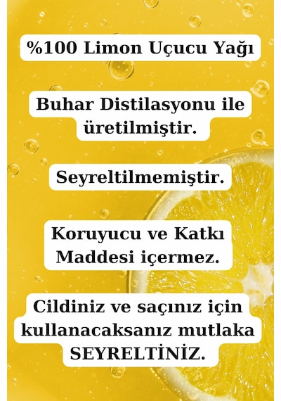 %100 Saf Limon Kabuğu Yağı - 3 X 20 Ml 20 ML