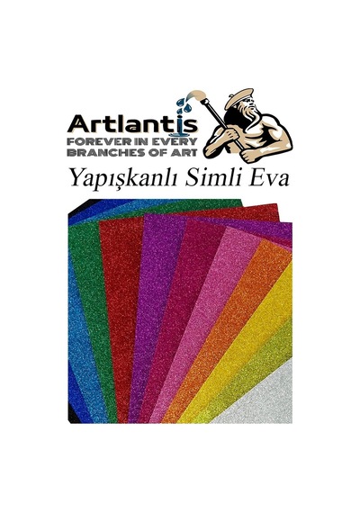 Simli Yapışkanlı Eva 25x35 Cm 10 Renk 1 Paket Yapışkanlı Eva Süngeri 10'lu Okul Kreş Anasınıfı Elişi Etkinlikleri