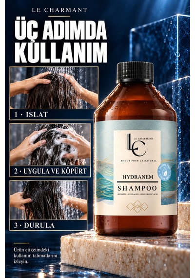 Kuru Ve Yıpranmış Saçlar İçin Şampuan Yoğun Nem & Onarım Keratin Ha Sülfatsız Tüm Saç Tipleri