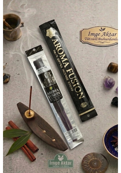 Darshan Aroma Fusion Black Ice Siyah Buz El Yapımı 15 Adet Çubuk Tütsü 28 Cm Çok Renkli