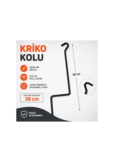 38 Cm Kriko Kolu Metal Araç Kriko Çevirme Kolu Dayanıklı Oto Kriko Kaldırma Aparatı
