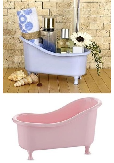 Dekoratif Mini Küvet Şeklinde Çok Amaçlı Banyo Düzenleyici Sepet Çok Renkli