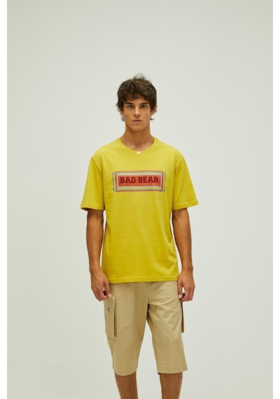 Bad Bear Mesh Erkek T-shirt-23202 Sarı