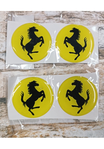 Sticker Sarı Ferrari 4x