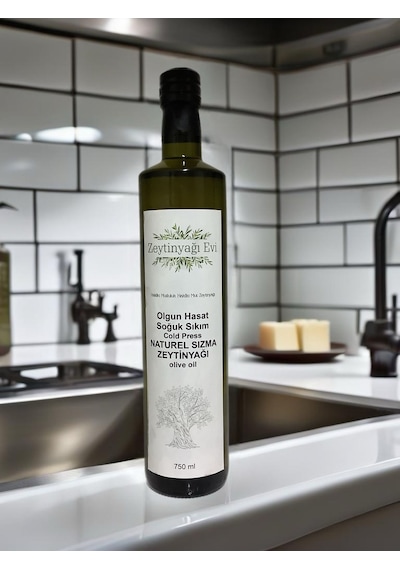 Zeytinyağı Evi Naturel Sızma Soğuk Sıkım Olgun Hasat Mut Zeytinyağı Cam Şişe 750 ML