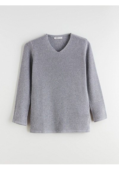 LC Waikiki Lcw Grace Gri V Yaka Kadın Triko Kazak Grey LC Waikiki Lcw Grace Gri V Yaka Kadın Triko Kazak Grey