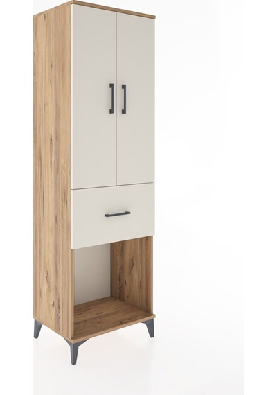 Hyperion Dolap Tek Raflı Tek Çekmeceli Tek Askılı 60x44x195 Çam-aytaşı Atlas Çam