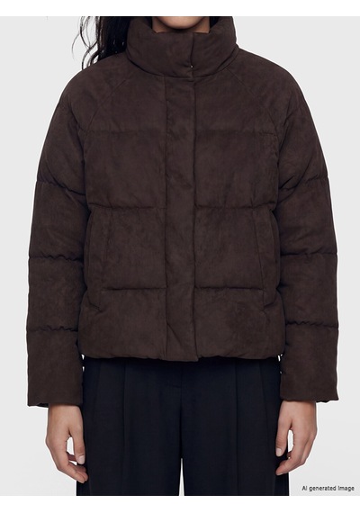 Lcw Vision Kahverengi Oversize Kadın Şişme Mont