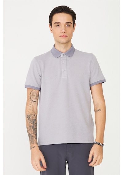 Gri Polo Yaka T-shirt Gri