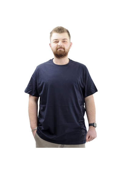 Mode Xl Büyük Beden Baskılı Erkek T-shirt Bisiklet Yaka Sımplıcıty U24046 Lacivert Lacivert