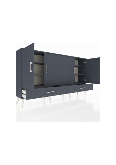 Arges Konsol 6 Raflı 2 Çekmeceli 4 Kapaklı 176x30x99 Antrasit-ant Antrasit-antrasit Arges Konsol 6 Raflı 2 Çekmeceli 4 Kapaklı 176x30x99 Antrasit-ant Antrasit-antrasit