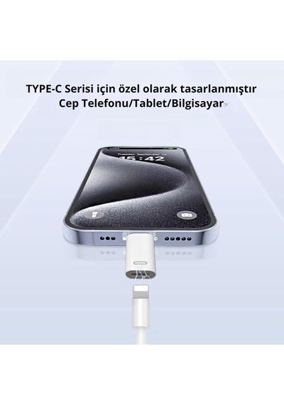 A-6004 Type-c To Lightning Şarj Data Çevirici Dönüştürücü Adaptör X 2 Adet