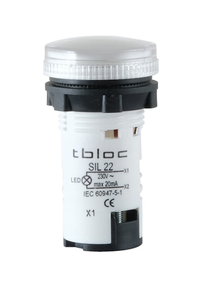 Tbloc Sıl22-24 Beyaz Sinyal Lambası Led 24v