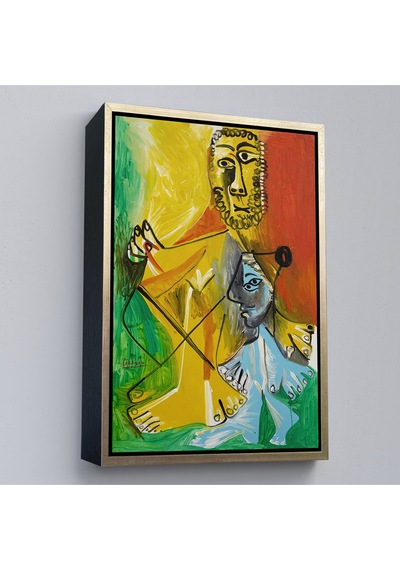 Çerçeveli Pablo Picasso - Adam Ve Çocuk Tablosu - Homme Et Enfant-7328