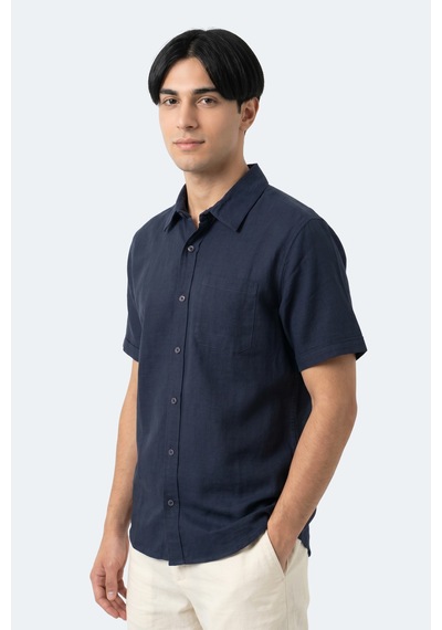 Slazenger Kırtıda Erkek Indigo Gömlek