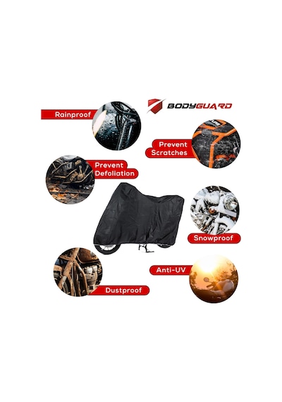 Motosiklet Brandası Su Geçirmez Motor Branda - Sıyah X Large Top Box