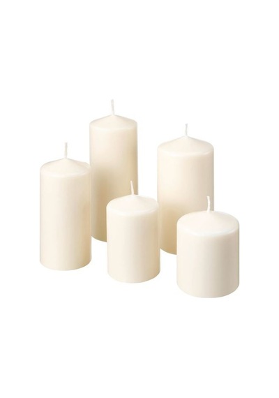 Ikea Fenomen 5'li Blok Mum Seti 5,9-6,7 Cm Beyaz