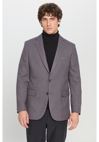 AC&Co / Altınyıldız Classics Erkek Antrasıt Slim Fit Dar Kesim Mono Yaka Kapak Cepli Blazer Ceket Antrasıt