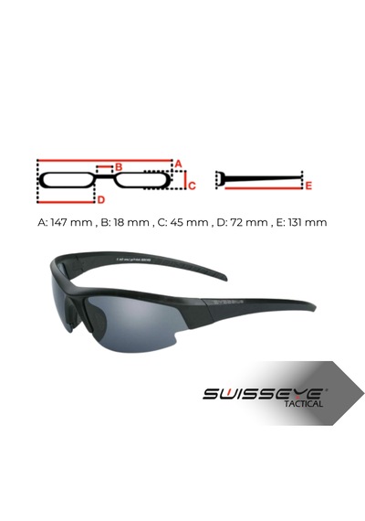 Swisseye Gardosa Evolution M/p Taktik Gözlük 40271 - 3 Lensli Balistik Atış Gözlüğü Siyah