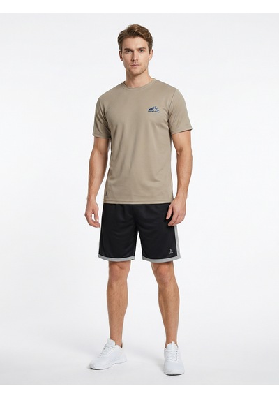 Orendahill Erkek Spor Tişört Hızlı Kuruyan Esnek Regular Fit Basic Gym Activewear Bej