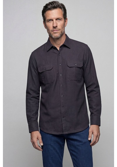 Bisse Modern Fit Paşa Yaka Çift Cepli Flanel Kahve Erkek Gömlek Gmfln0322300212 D12 Koyu-kahve Bisse Modern Fit Paşa Yaka Çift Cepli Flanel Kahve Erkek Gömlek Gmfln0322300212 D12 Koyu-kahve