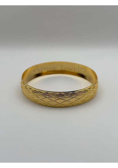 Arnes Jewelry Çelik Altın Kaplama Bilezik Ar51 Gold