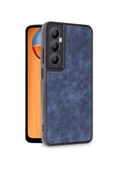Realme C65 Kılıf Aras Deri Kapak - Lacivert -
