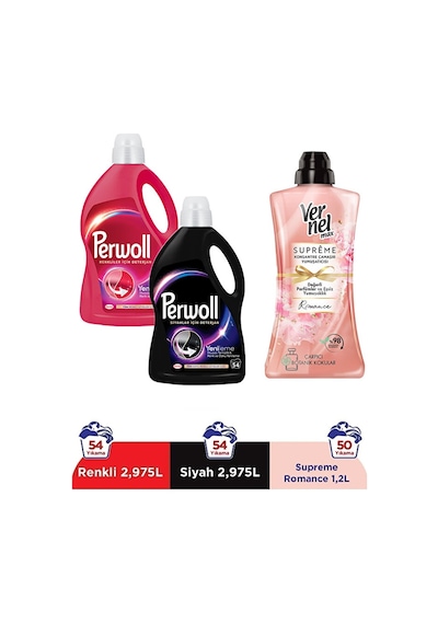Perwoll Hassas Bakım Sıvı Çamaşır Deterjanı 2x54 Yıkama Siyah & 2950 ML