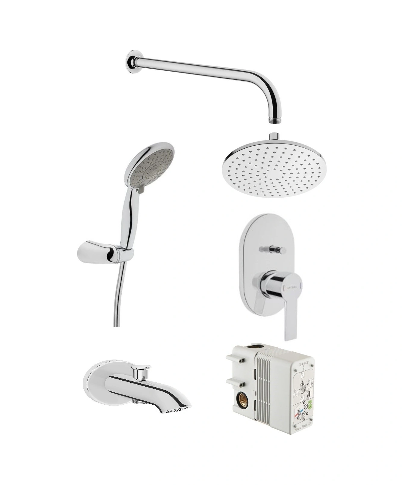 Artema Fold S Ankastre Banyo Bataryası Seti 6 Parça A49248-b (Cozy 5f El Duşlu)