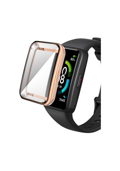 Lexroo Huawei Band 7 Watch Gard 09 Koruyucu Silikon - Gold