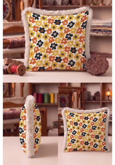 Retro Çiçek Papatya Saçaklı Yastık Kılıfı - Nostaljik Floral Hardal Vizon Püsküllü Kırlent Kılıfı Kadim Esinti Lime Retro Çiçek Papatya Saçaklı Yastık Kılıfı - Nostaljik Floral Hardal Vizon Püsküllü Kırlent Kılıfı Kadim Esinti Lime