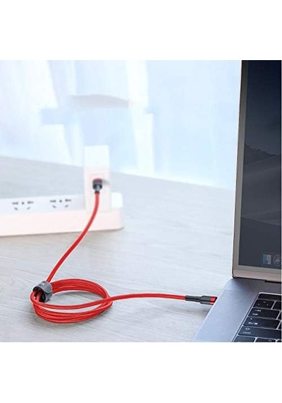 Tr Cafule, Şarj & Data Aktarımı Kablosu, Gri - Siyah, 2 M, 3 A, 60 W, Usb Type C & Usb Type C, Pd2.0, Flash/hızlı Diğer