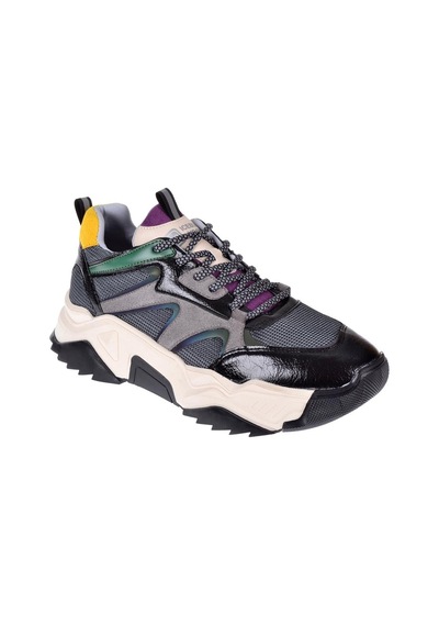 Pullman Kadın Spor Ayakkabı Sneaker Sms-65142 Siyah Mor-siyah Mor Siyah - Mor
