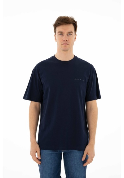 AR-MA Arma Erkek Oversize Bisiklet Yaka Tişört Y25344403101 001