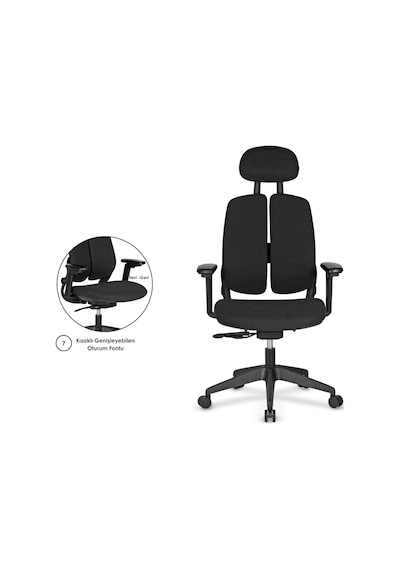 Casella Bonita Döşemeli Yönetici Koltuğu Ofi S Koltuğu Ergonomik, Şık Ve Fonksiyonel Siyah Casella Bonita Döşemeli Yönetici Koltuğu Ofi S Koltuğu Ergonomik, Şık Ve Fonksiyonel Siyah