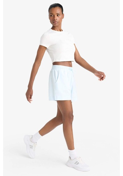 DeFactoFit Standart Fit Sporcu Kısa Paça Basic Düz Şort Z6696az25smbe817 Mavi