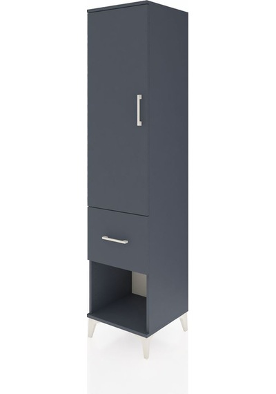 Hyperion Dolap 4 Raflı Tek Çekmeceli Tek Kapaklı 44x44x195 Antrasit-antrasit Antrasit