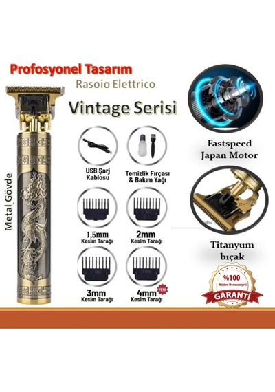 Xs-turbo Şarjlı Tıraş Makinesi Saç Sakal Lazer Öncesi Kol Bacak Yanak Koltuk Altı Vücut