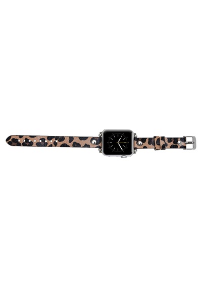 Apple Watch Uyumlu Deri Kordon 42-44-45mm St Leopar Ne Diğer