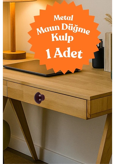 Klc Metal Yuvarlak Maun Düğme Kulp - Çocuk Odası, Mutfak Ve Dolap İçin Modern Çekmece Kulbu Kulpları Maun Maun