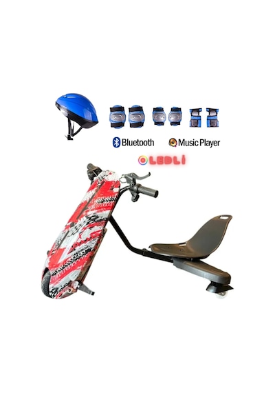 Citymate Drift Car Elektrikli Kaykay Bluetooth Dirift Kar Hoverboard Scooter Koruma Ekipmanı Hediye D17