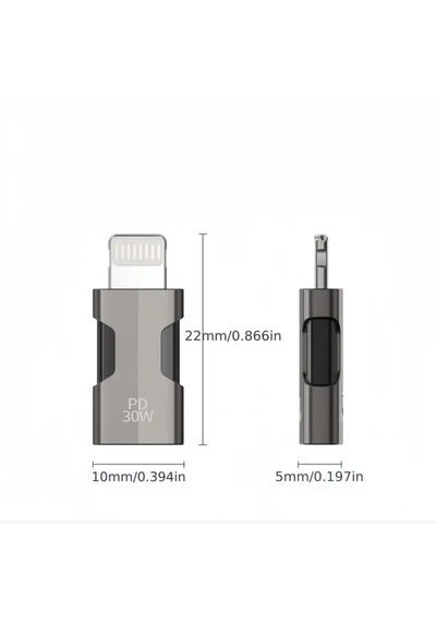 E-kervan Apple Uyumlu iPhone Lightning To Type-c 30w Hızlı Adaptör Çevirici Ce Lisanslı Sağlam 1 Adet