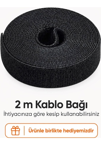 Hareketli Masa Altı Kablo Düzenleyici Tepsisi 90 Cm Kolay Montaj, Kablo Bağı Hediyeli