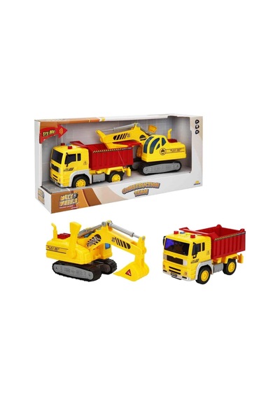 S00001999 1/20 İnşaat Araçları 2li Ses/ışık -sun Açık Mavi