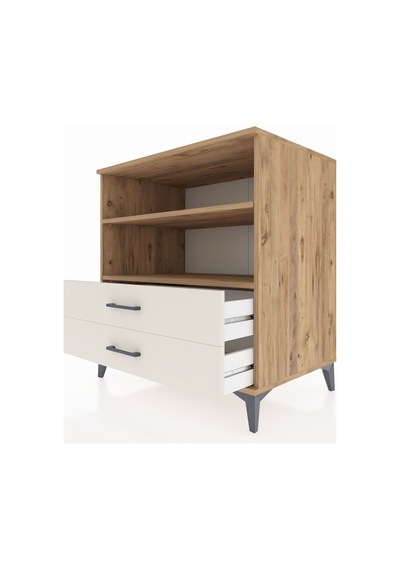 Kronos Şifonyer 2 Raflı 2 Çekmeceli 88x59x96 Çam-aytaşı Atlas Çam