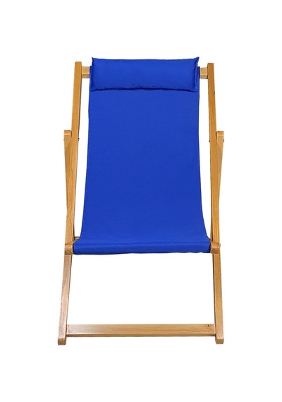 Ahşap Katlanabilir Taşınır Şezlong. Plaj, Bahçe, Teras, Balkon Şezlongu. Mavi Çok Renkli