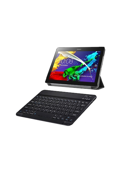 Lenovo Uyumlu Tab 3 710F 2in1 Set Delüx Standlı Kılıf+Klavye AL8108